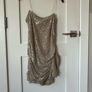 Likely Whitney Sequined Mini Dress & Spaghetti Straps. Size 10 New with Tag.